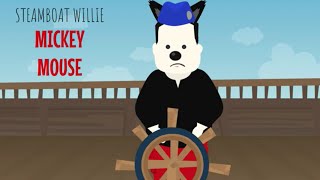 Steamboat Willie Mickey Mouse Horror Story Animated