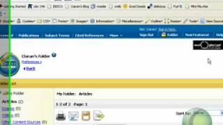 Ebsco host Accountand Folders