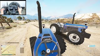 NEW HOLLAND 5630  4x4 | LOGITEC WHEEL G923 GTA   x BrarTV