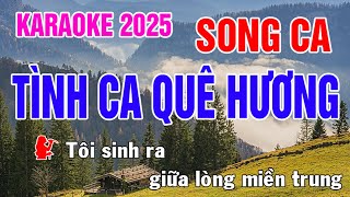 Tình Ca Quê Hương Karaoke Song Ca Nhạc Sống - Phối Mới Dễ Hát - Nhật Nguyễn