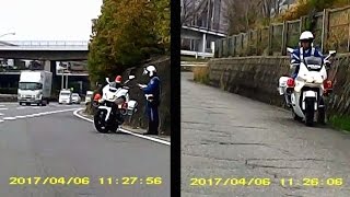 PCX・白バイさんが重点的に取り締まり中！（春の交通安全運動の初日）\u0026白バイさんが次に向けて準備中！〔the rear view〕