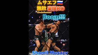 【速報18-0無敗】アニメ並にぶっ飛びKO! ムサエフ🇷🇺 豪快 左フックKO!!! Shamil Musaev PFLウェルター級