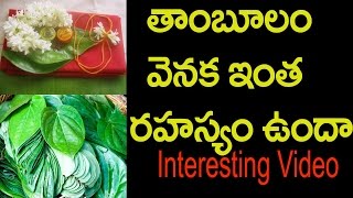 Significance Of Thamboolam|Why Importance Of Thamboolam|వ్ర‌తాల్లోతాంబూలంఎందుకుఇస్తారు