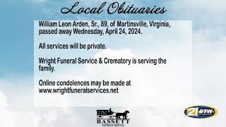 Obits for May 7, 2024