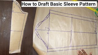 How to Draft a BASIC SLEEVE Pattern For Beginners | Basic Sleeve Block Tutorial.