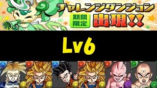 【パズドラ】チャレンジダンジョン3 Lv6 ドラゴンボールPTで挑戦！