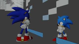 Edited a Sonic Generations cutscene in blender