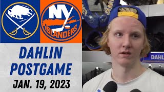 Rasmus Dahlin Postgame Interview vs New York Islanders (1/19/2023)
