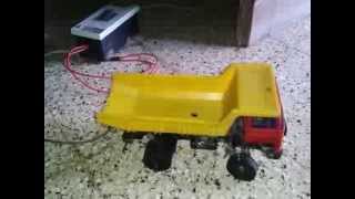 Modified LEO truck(simple truck is converted to remote controlled truck by installing motors etc)