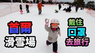 首爾🦠二歲小朋友👶🏻第一次見到雪❄️！？洪川大明 Vivaldi Park Snowy land