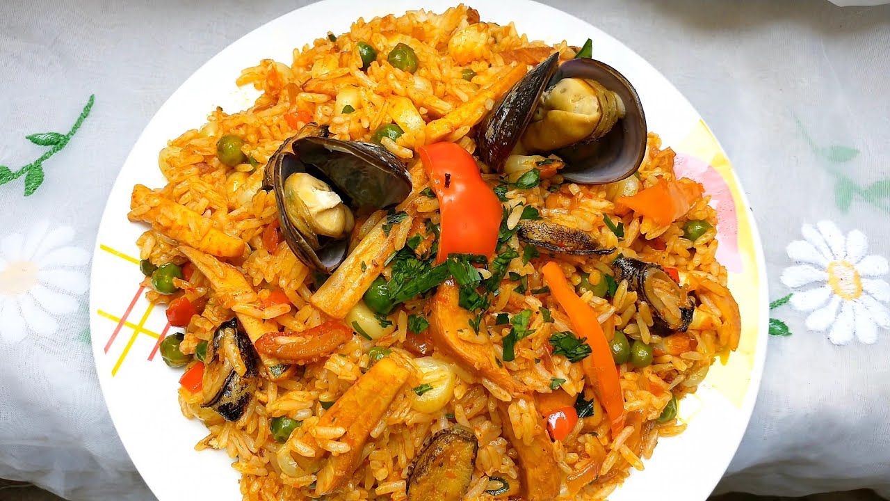 ARROZ CON MARISCOS🍤🦐 RIQUÍSIMO😋Receta Rápido Y Fácil / Cocina Peruana ...