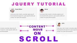 Content Move On Scroll Using Jquery | Javascript Tutorial | CSS3 Transition