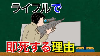 (雑学3個)ライフルで撃たれると即死する理由(トリビア)