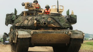 Неуязвимый Танк. M1A2 Abrams армии США с активной защитой Trophy на учениях в Румынии.