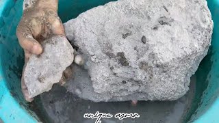 Sand Cement Chunks Crumbling in Water ASMR