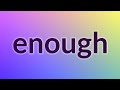 Enough - 25 English Vocabulary Flashcards