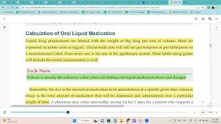 Chapter 9 Calculation of Oral Liquid Doses