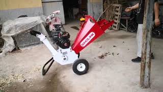 Sinolink 6.5hp wood chipper Loncin gasoline engine.