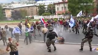 Sukob boraca i policije na protestima u Sarajevu