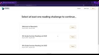 Summer Reading 2023 - Beanstack Tutorial - Registration