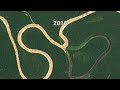 oxbow lake formation time lapse 1985 2020