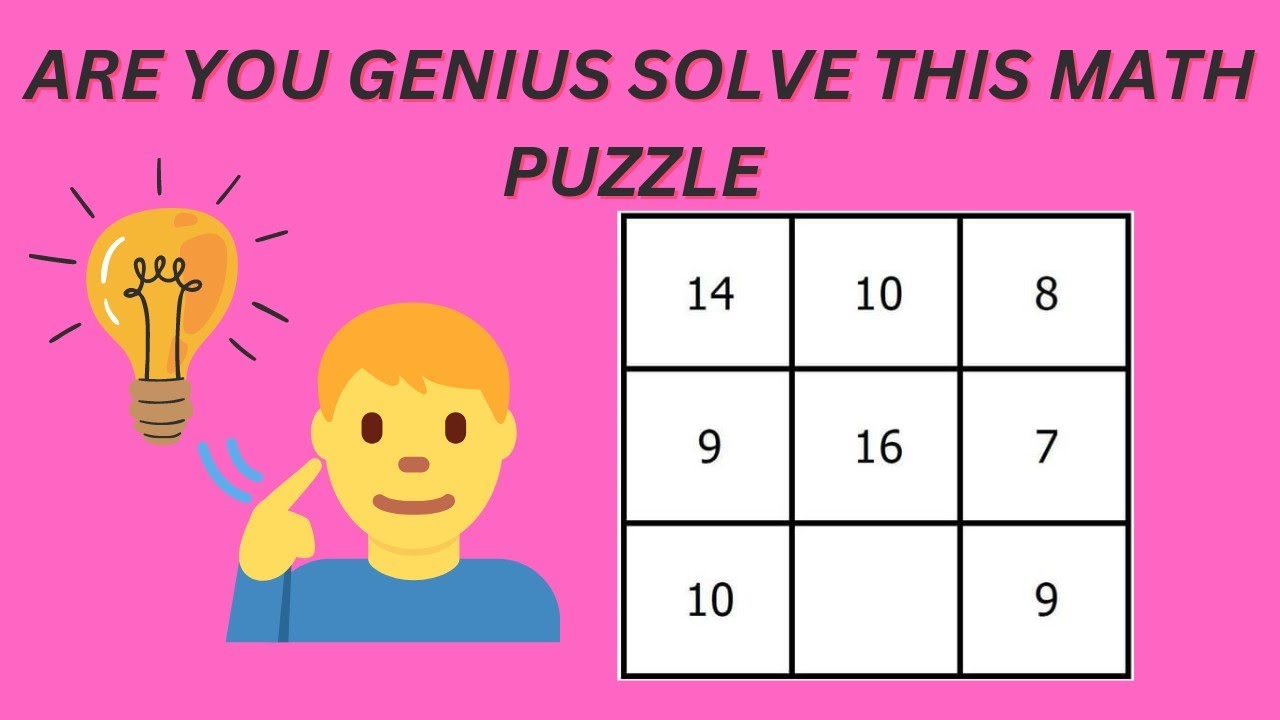 Brain Teaser : Can You Find The Missing Number? Math Puzzle #braintest ...