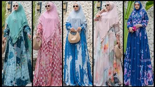 model gamis lebaran syar'i 2025 trend busana viral 2025 trend busana lebaran 2025 tren baju lebaran