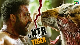 RRR Movie Best Scenes | Jr NTR's Fight With Tiger | Alia Bhatt, Ram Charan | S. S. Rajamouli