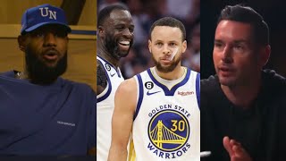 LeBron James And JJ Redick Talk About Warriors And Stephen Curry PnR Plays| JJ Redick LeBron Podcast