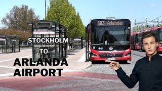 Stockholm City to Arlanda Airport. Travel for just 42 SEK. Cheapest way for budget travellers.