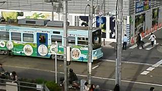 キューズモールから見た阪堺電車