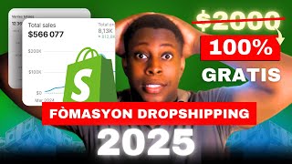 DROPSHIPPING: Kòman pou w lanse yon store e-commerce de A-Z (FÒMASYON GRATIS)