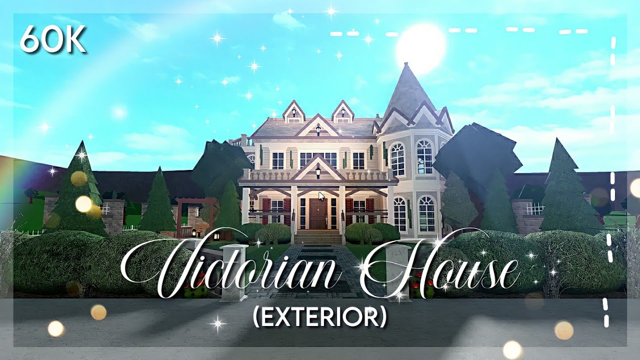 Roblox Bloxburg Victorian House Exterior 60k Bunny Housebuilds