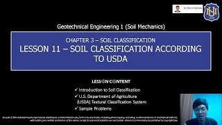 Geotechnical Eng'g 1 (Soil Mechanics) - Soil Classification According to USDA