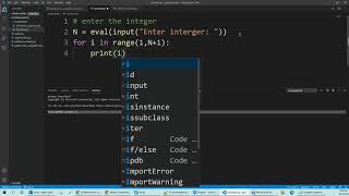 Print the list of integers from 1 through N as a string, without spaces using python