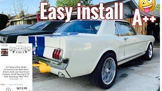 1965 FORD MUSTANG REAR DISC BRAKE CONVERSION (CJ Pony kit, install and review)
