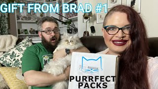 CAT VIDEO! Received a gift Purrfect Packs Cat Toys and Treats subscription mystery box from Brad #1!