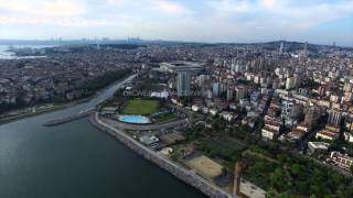 Havadan görüntüleme ile Fenerbahce Marina,Kalamis Parki ve Stadyum