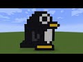 【ドット絵 マイクラ 作り方】ペンギン minecraft pixel art penguin