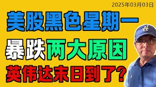 03/03 美股遭遇黑色星期一，暴跌兩大原因！英偉達跌至新低，半導體末日到了？特斯拉上漲後又下跌，為什麼？這支關稅重災股票卻頑強上漲！#美股 #特斯拉 #英偉達