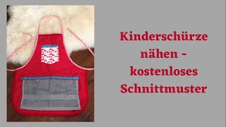 Kinderschürze nähen - kostenloses Schnittmuster