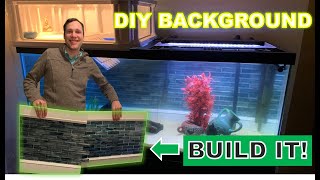 DIY 3D Aquarium Background for My 75 Gallon Turtle Tank - Mosaic Tile Design - EASY!