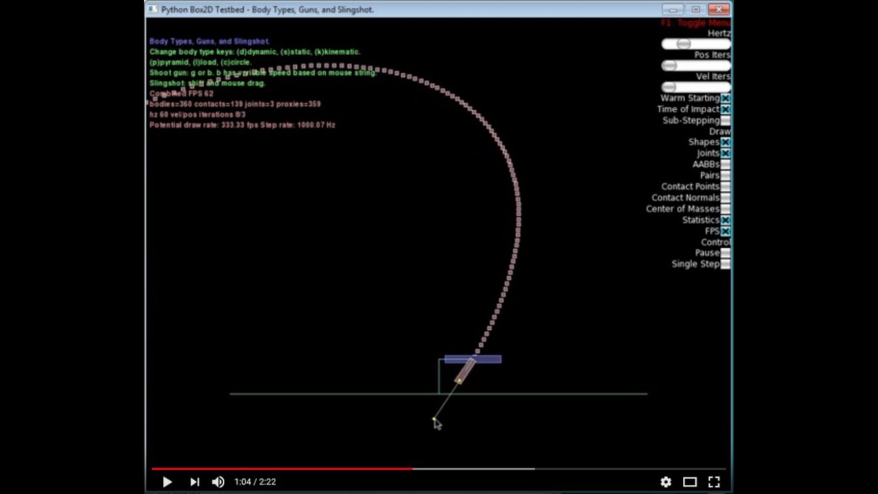 Pybox2d Box2d Framework Example Youtube