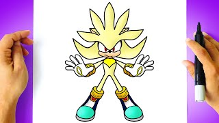 How to DRAW SUPER SILVER - Silver the Hedgehog - Sonic