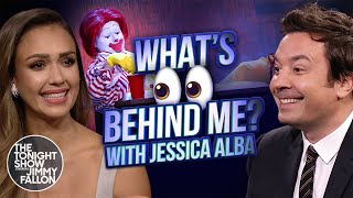 What’s Behind Me? with Jessica Alba | The Tonight Show Starring Jimmy Fallon