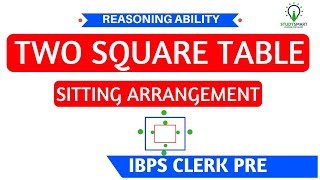REASONING: Two Square Table Sitting Arrangement for IBPS CLERK PRE EXAM