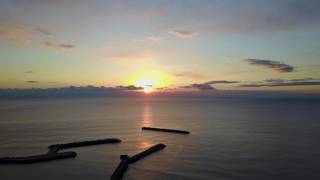 【4K】2017 New Year's First sunrise flight. Pacific Ocean in JAPAN.元旦初日の出. by DJI Mavic pro.