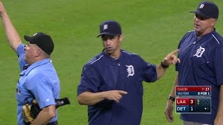 LAA@DET: Ausmus, Joyner ejected for arguing in 5th