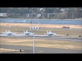 3 Marine Fighter Attack Squadron 323 F/A-18 Hornets takeoff at Portland International Airport {PDX}