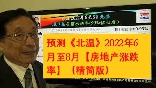 预测《北温》2022年6月至8月【房地产涨跌率】（精简版）